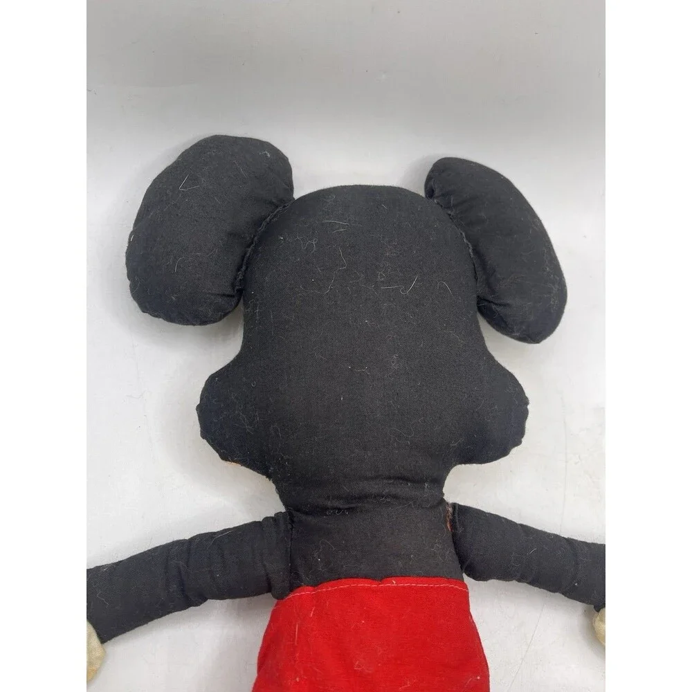 Rare Vintage 60s Mickey Mouse Disney Rag Doll Plush Walt Disney Productions 16”